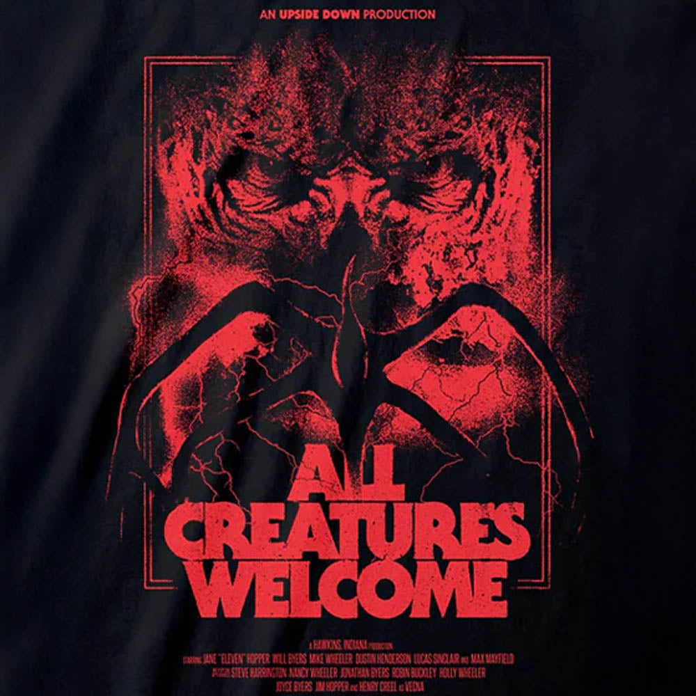 【予約商品】 STRANGER THINGS ストレンジャー・シングス (シーズン5 2025年配信決定 ) - ALL CREATURES WELCOME / Tシャツ / メンズ