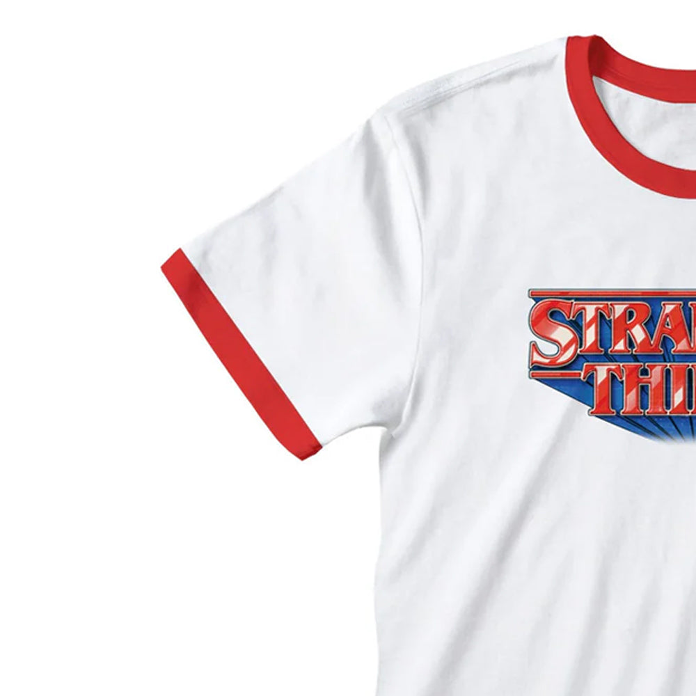 STRANGER THINGS ストレンジャー・シングス (アニメシリーズ 4月23日 配信開始 ) - RETRO LOGO / リンガー / Tシャツ / メンズ