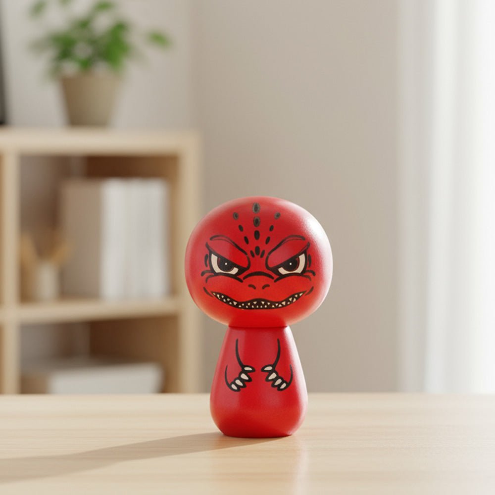 GODZILLA ゴジラ - GODZILLA meets Japanese traditional craft debut 70th anniversary / こけし / 小 / 炎 / レッド / インテリア置物 - PGS