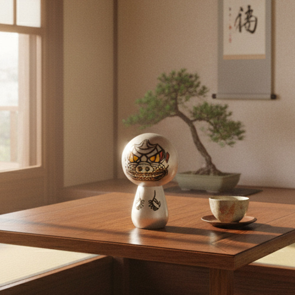 GODZILLA ゴジラ - GODZILLA meets Japanese traditional craft debut 70th anniversary / メカゴジラ / こけし / 小 / スタンダード / シルバー / インテリア置物