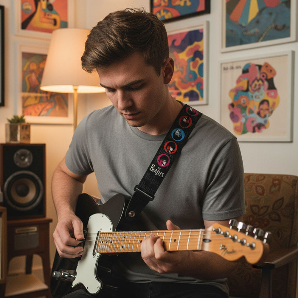 THE BEATLES ビートルズ (結成 65周年 ) - Sgt Pepper Faces / ギターストラップ