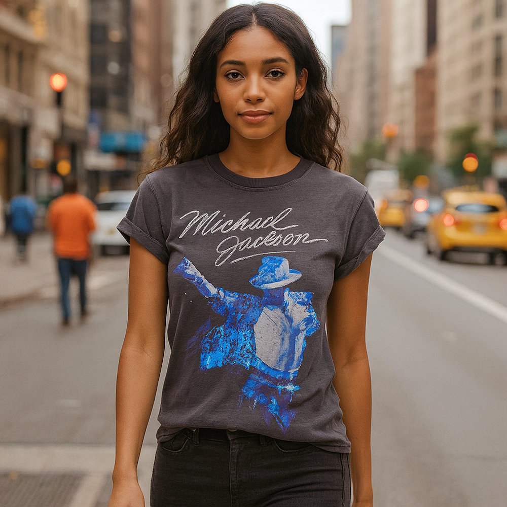 MICHAEL JACKSON マイケルジャクソン (2026年 映画公開 ) - M.J.& DIAMANTE / Amplified( ブランド ) / ヴィンテージ / Tシャツ / レディース