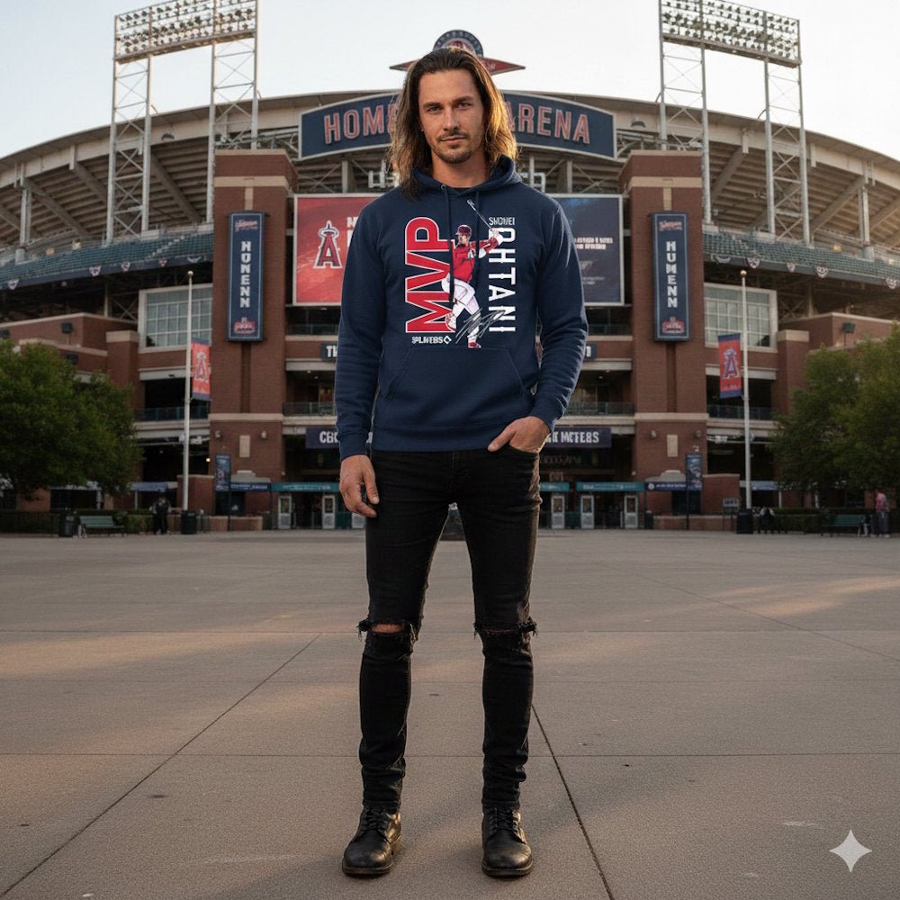 【ラスト販売/限定商品】SHOHEI OHTANI 大谷翔平 - エンジェルス OHTANI 2023 MVP 記念 / NAVY / パーカー・スウェット / メンズ - PGS
