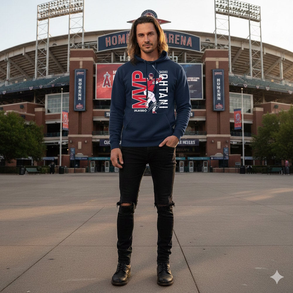 【ラスト販売/限定商品】SHOHEI OHTANI 大谷翔平 - エンジェルス OHTANI 2023 MVP 記念 / NAVY / パーカー・スウェット / メンズ