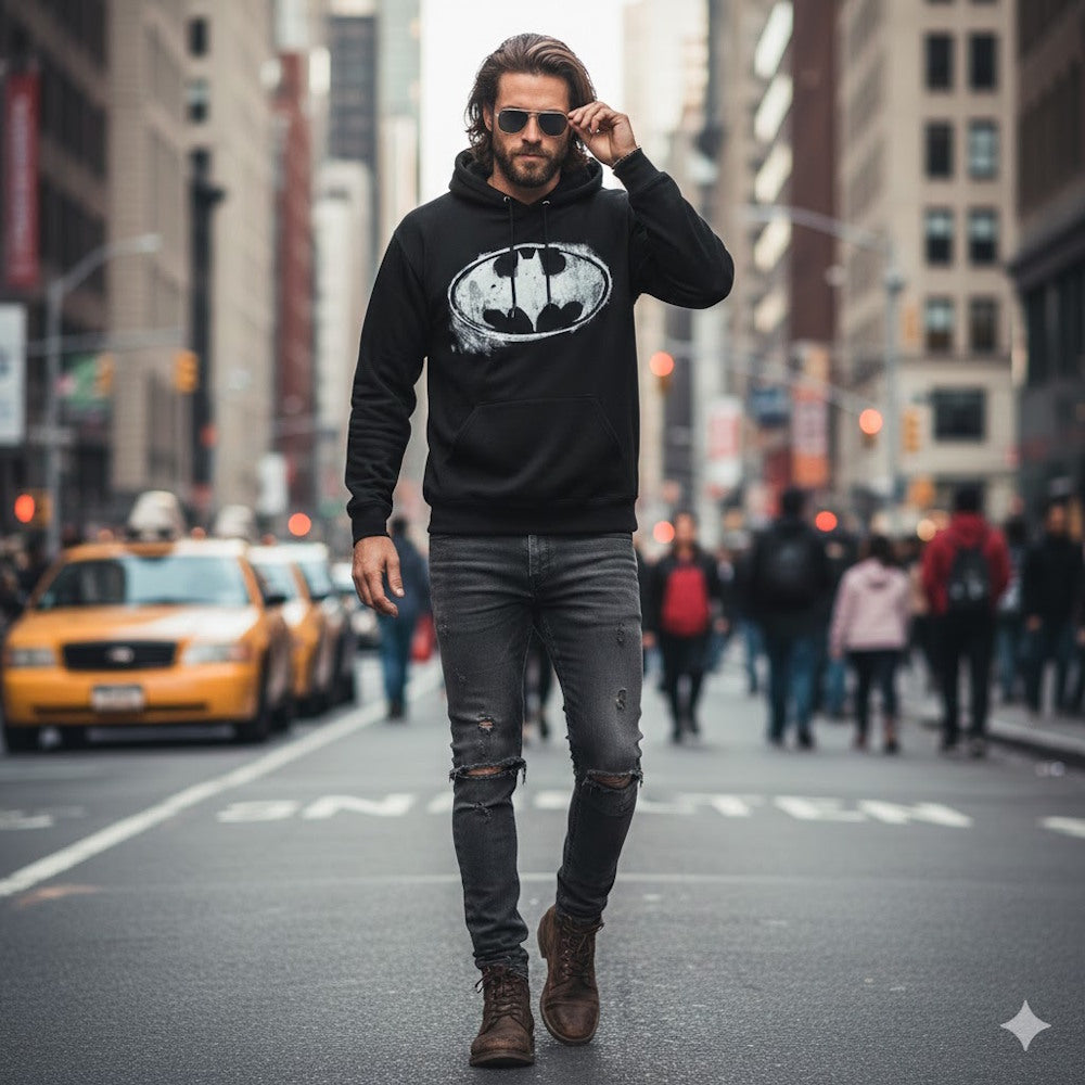 BATMAN - MONO DISTRESSED LOGO / Hoodie / Men's