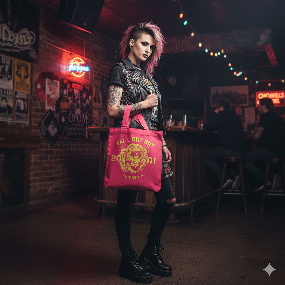 FALL OUT BOY フォールアウトボーイ (結成 25周年 ) - TIGER TOTE BAG / レア / ヴィンテージ / トートバッグ