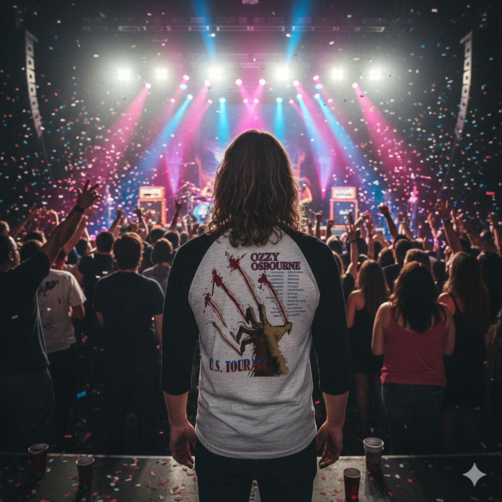 OZZY OSBOURNE オジーオズボーン - Bark at the Moon US Tour ’84 ラグラン 3/4スリーブ / バックプリントあり / Tシャツ / メンズ