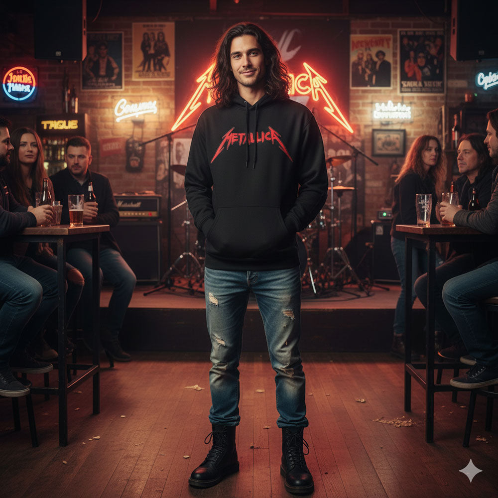 METALLICA - Skull Screaming Red / Back Print / Hoodie / Sweatshirt / Men's