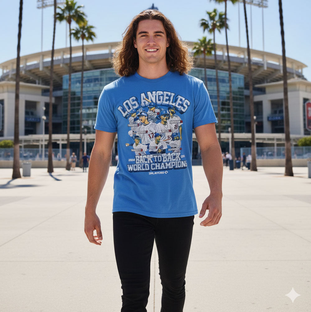 LOS ANGELES DODGERS(MLB) ロサンゼルスドジャース - BACK TO BACK WORLD CHAMPIONS / ドジャース 連覇記念 / Tシャツ / メンズ
