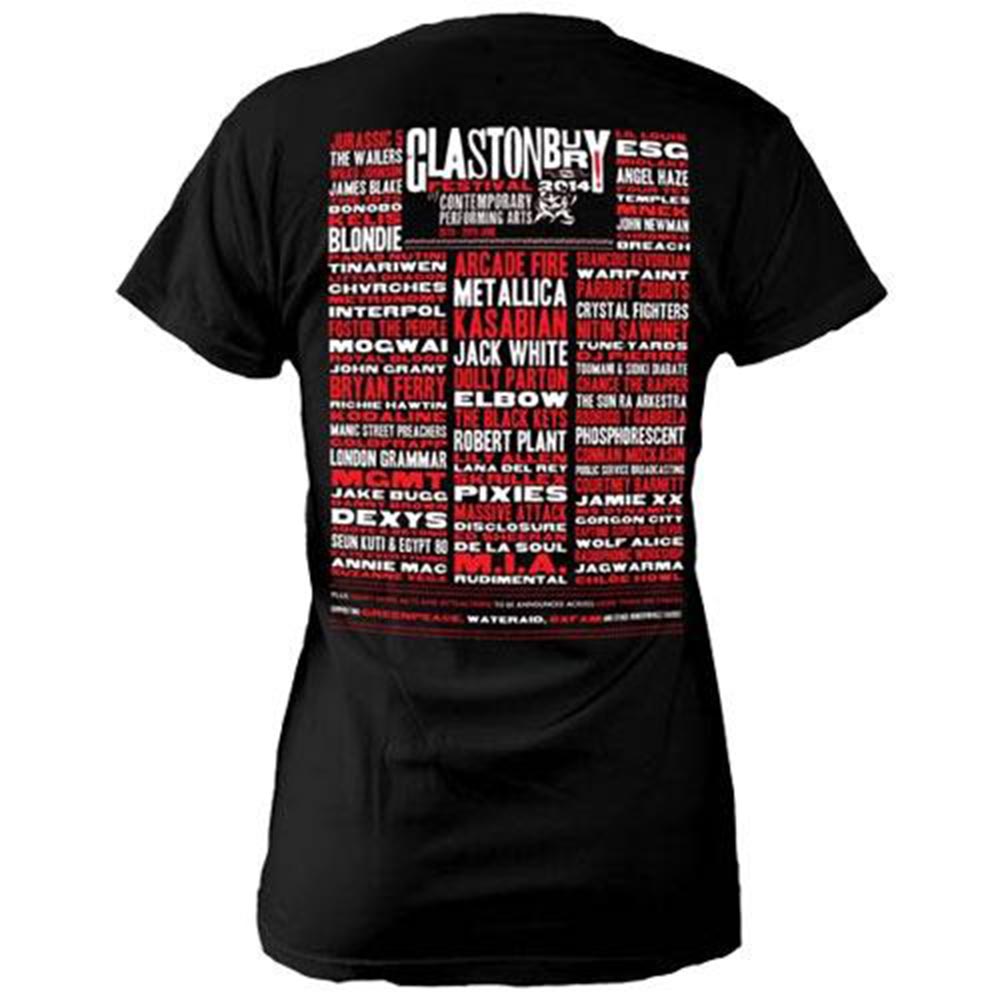フェス公式Tシャツ GLASTONBURY グラストンベリー (開催 55周年 ) - FESTIVAL 2014 (超レア) / バックプリントあり / ヴィンテージ / Tシャツ / レディース
