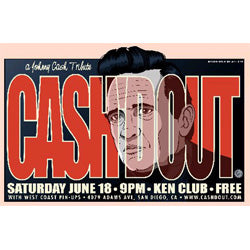 JOHNNY CASH - (絶版プロモーション・ポスター)Cashd Out at the Ken Club