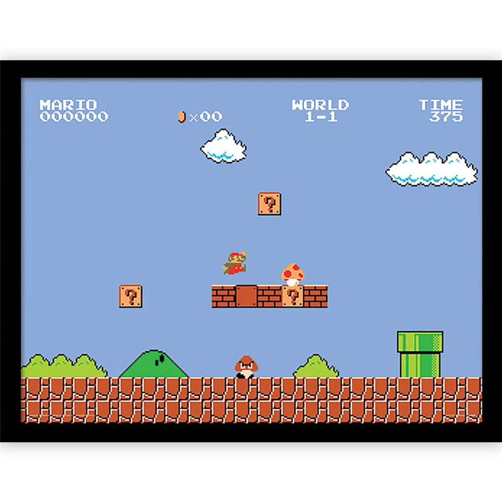 SUPER MARIO スーパーマリオ - World 1-1 / インテリア額 【公式