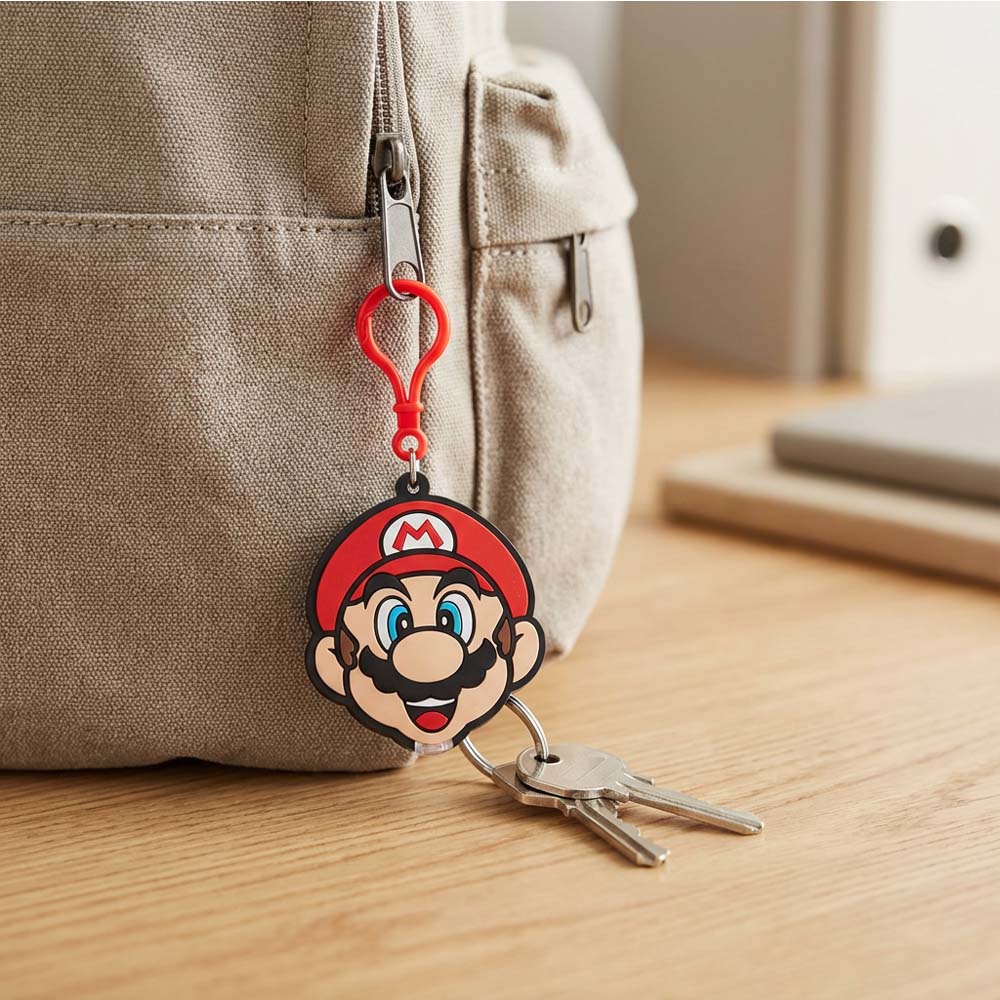 SUPER MARIO スーパーマリオ - Mario Torch Keyclip / トーチキークリップ / キーホルダー