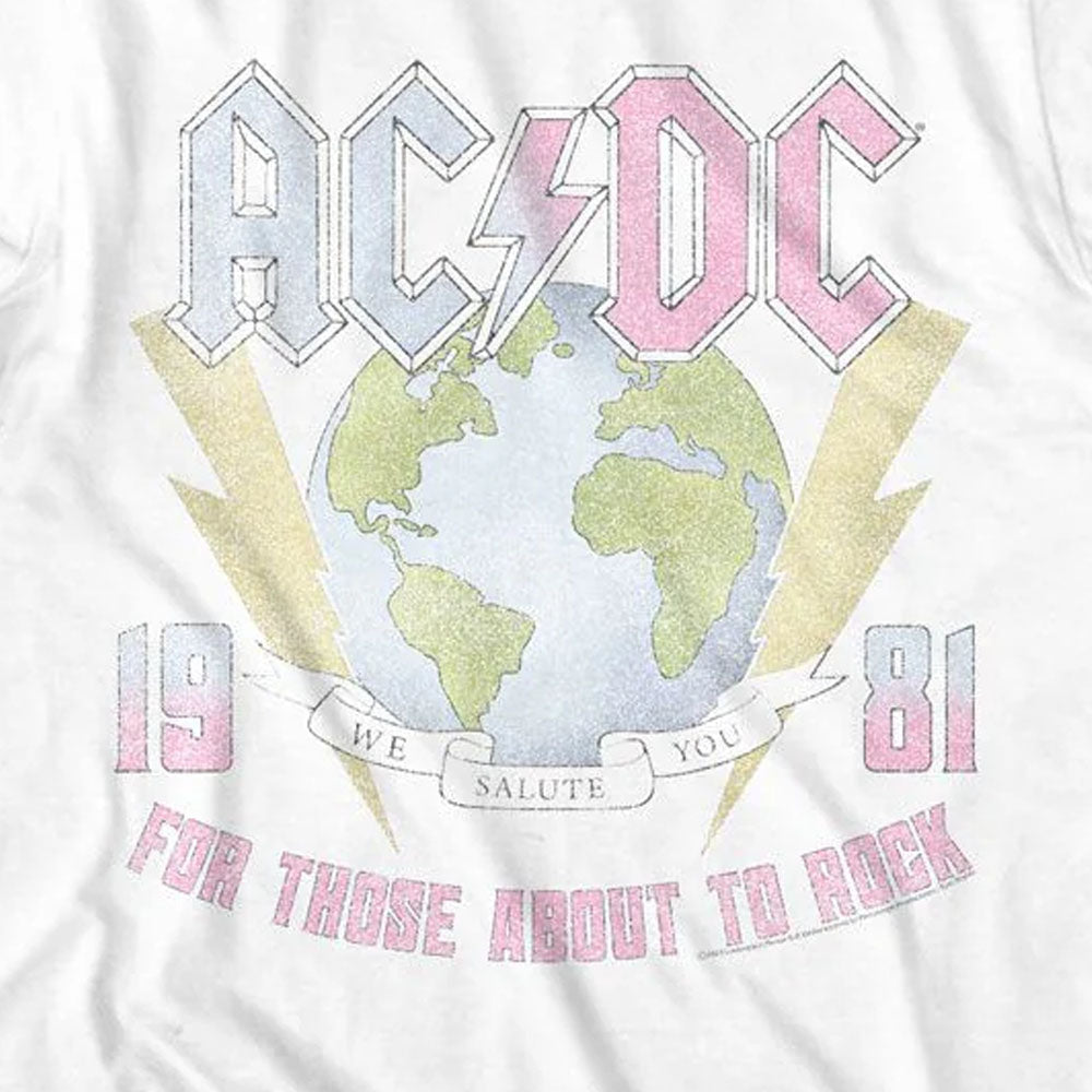 AC/DC エーシーディーシー (来日 45周年 ) - EARTH FOR THOSE ABOUT TO ROCK / Tシャツ / メンズ