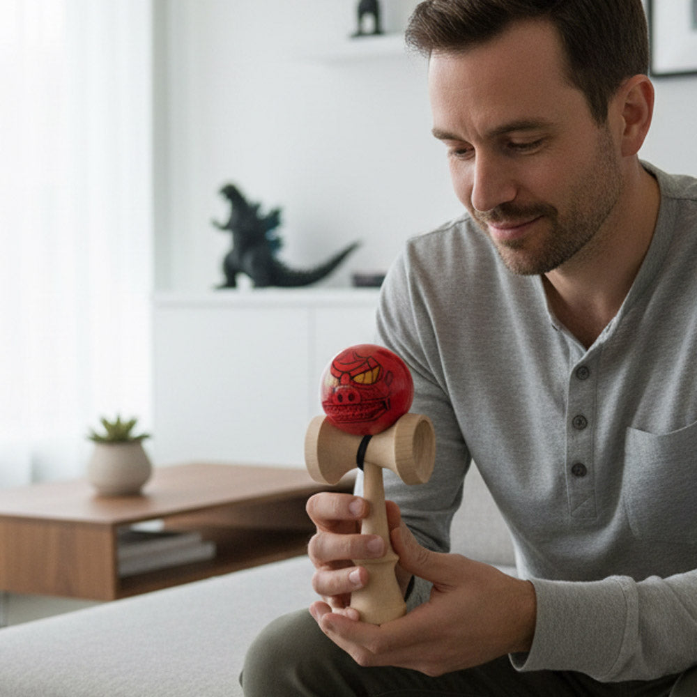 GODZILLA - Godzilla & Japanese traditional crafts / Kendama / Mechagodzilla / Flame / Red / Merchandise