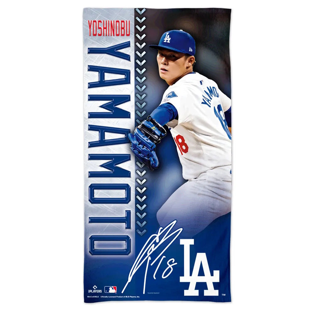 YOSHINOBU YAMAMOTO - Los Angeles Dodgers Spectra Beach Towel 30inc x 60inc