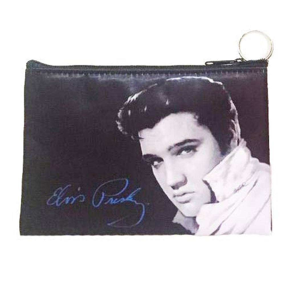 ELVIS PRESLEY - Black & White Photo / Makeup Pouch