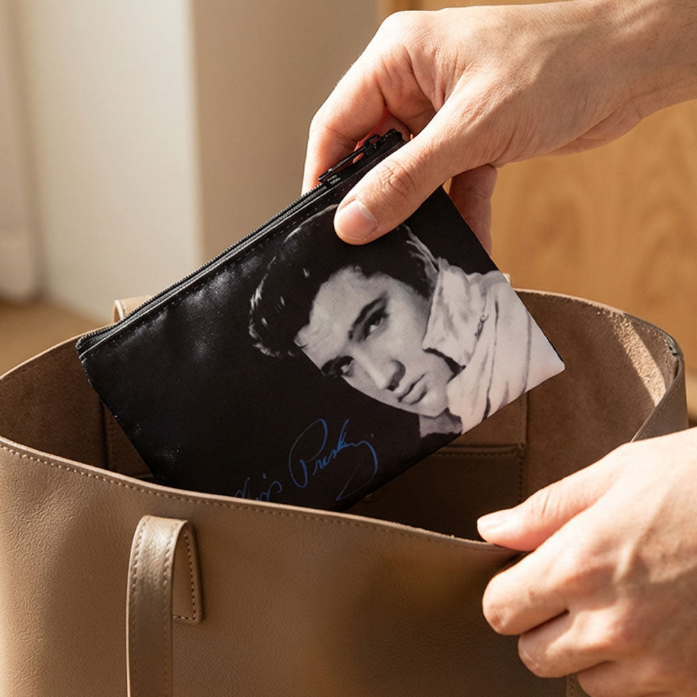 ELVIS PRESLEY エルヴィスプレスリー - Black & White Photo / Makeup Pouch / ポーチ