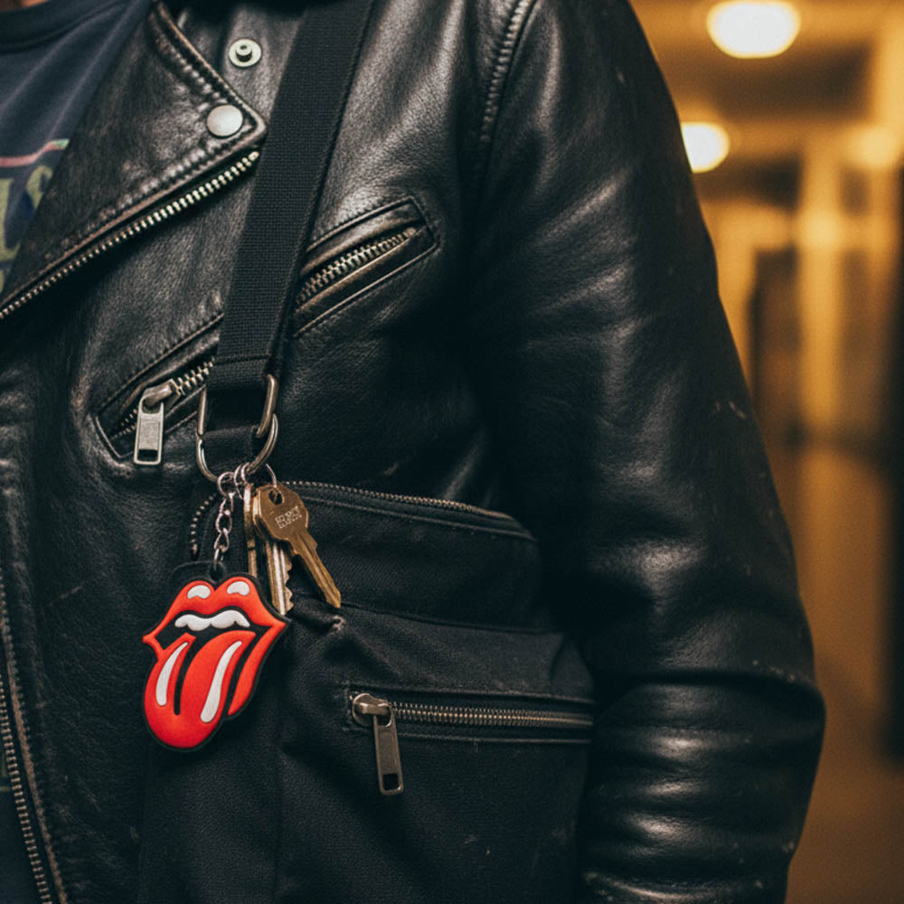ROLLING STONES ローリングストーンズ - Tongue Logo / ラバー・キーリング / キーホルダー