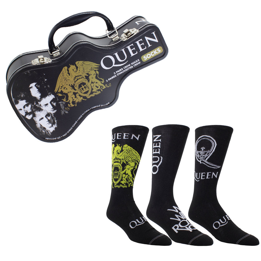 QUEEN - Logos / GUITAR TIN SOCK BOX / 3足セット
