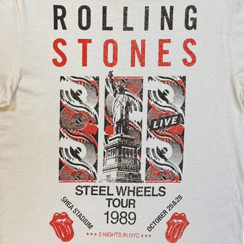 ROLLING STONES ローリングストーンズ (7月 新譜 記念 ) - Steel Wheels Tour 1989(復刻ツアーTシリーズ) / Tシャツ / メンズ