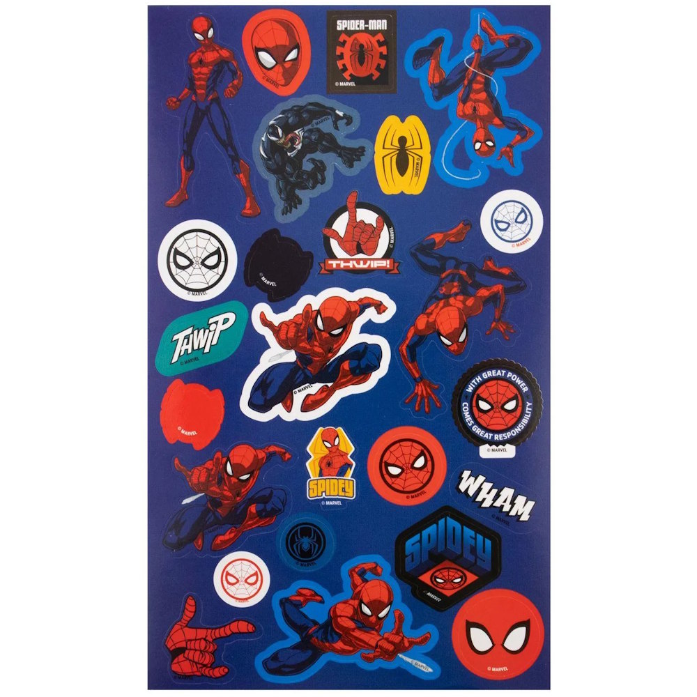 SPIDERMAN スパイダーマン (ブランド・ニュー・デイ 公開 ) - Spidey 25Pc Reusable Paper Stickers 195X95 / ステッカー