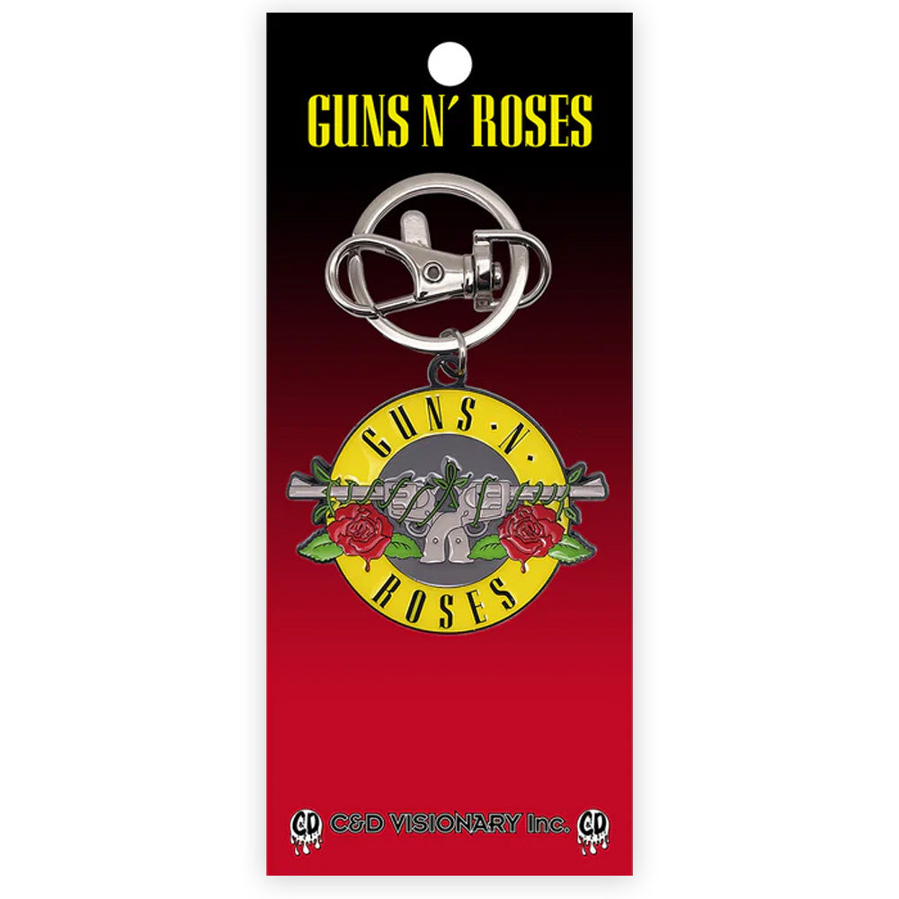 GUNS N ROSES ガンズアンドローゼズ (デビュー 40周年 ) - Bullet Logo / キーホルダー
