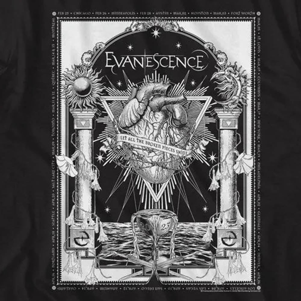 EVANESCENCE エヴァネッセンス (12月 来日 ) - BROKEN PIECES HEART / Tシャツ / メンズ