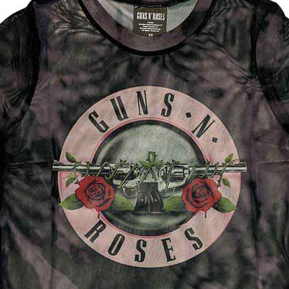 GUNS N ROSES ガンズアンドローゼズ (デビュー 40周年 ) - Pink Tint Bullet Logo / CROP / トップス / レディース