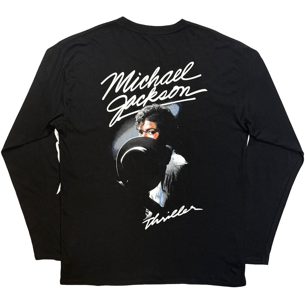 【予約商品】 MICHAEL JACKSON マイケルジャクソン - Thriller / Hat Poses / バックプリントあり / スリーブプリントあり / 長袖 / Tシャツ / メンズ