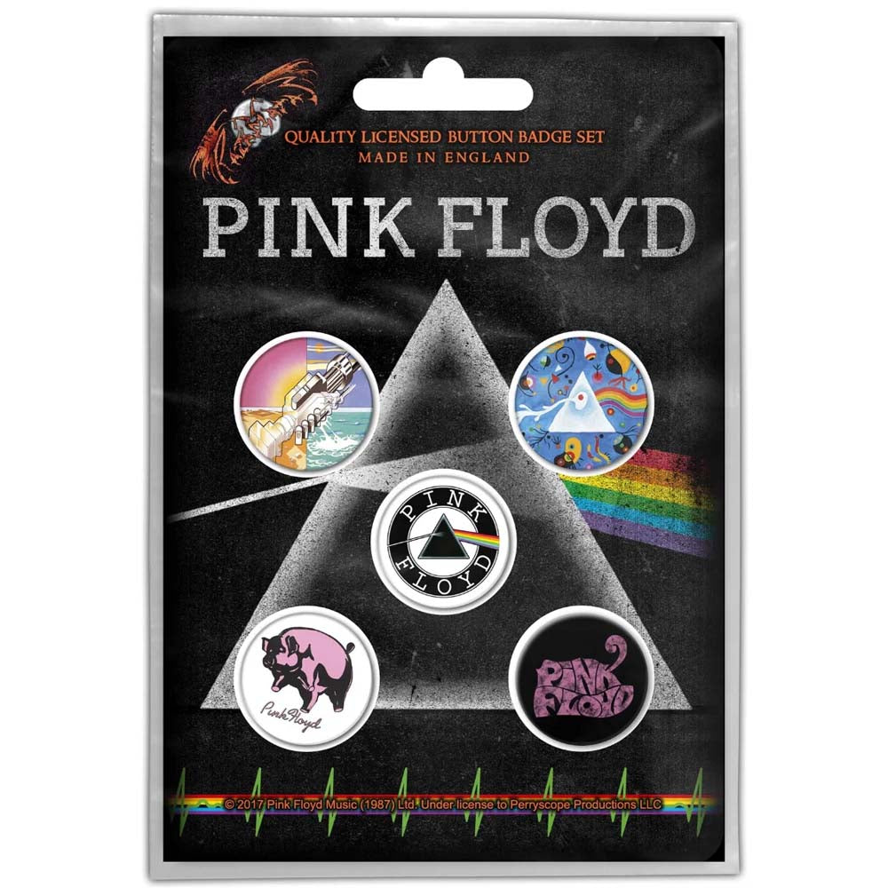 PINK FLOYD ピンクフロイド - PRISM / 5個セット / バッジ 【公式