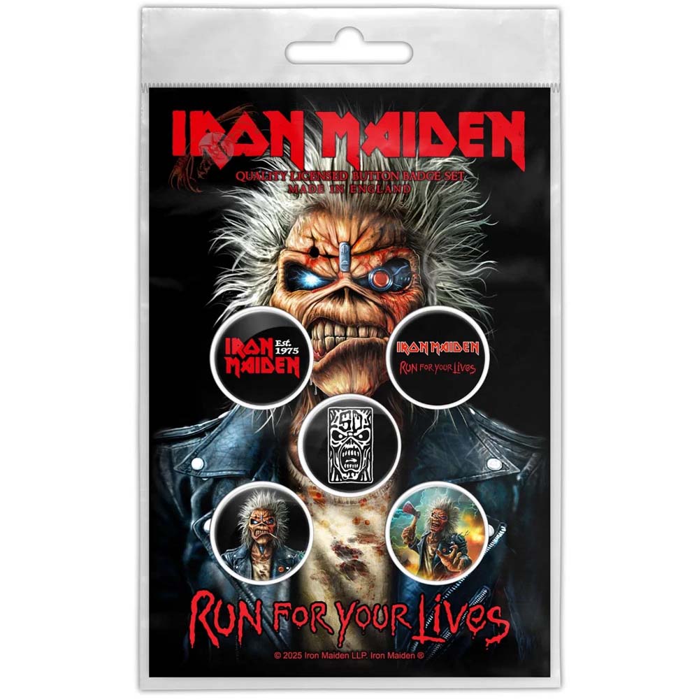 IRON MAIDEN - (11月 来日 記念 ) - RUN FOR YOUR LIVES / 5個セット
