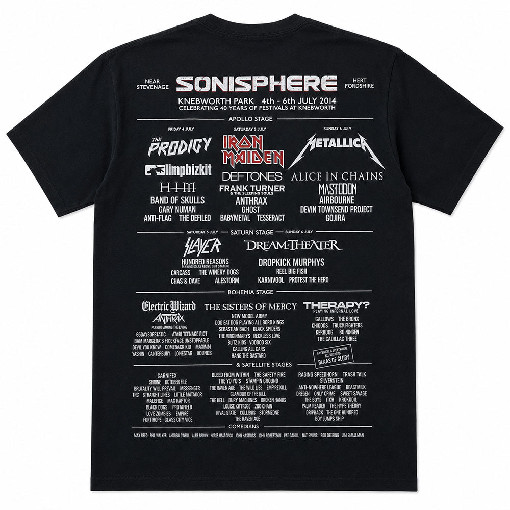 IRON MAIDEN アイアンメイデン (11月 来日 記念 ) - Sonisphere UK 2014 Official Festival T-Shirt (Limited Edition) / バックプリントあり / Tシャツ / メンズ