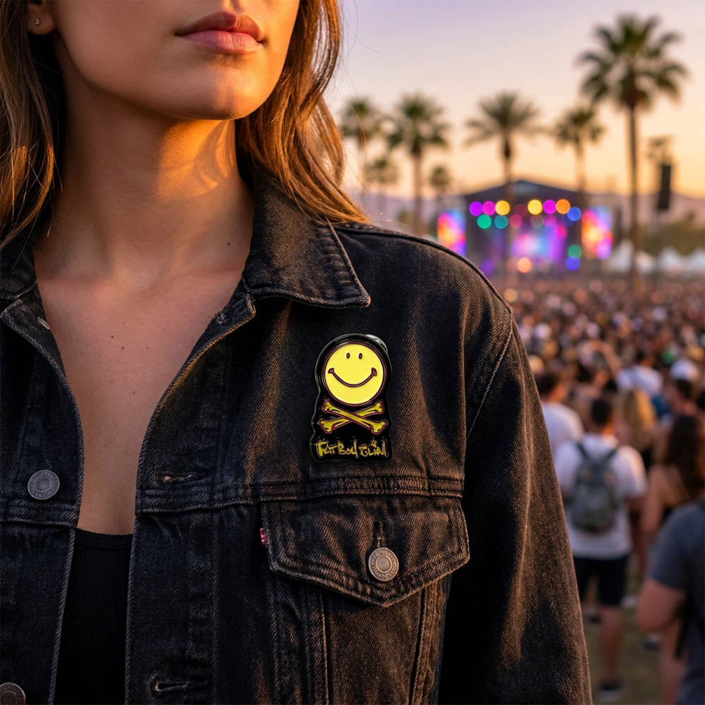 FATBOY SLIM ファットボーイスリム (30周年 ) - Happy Face Logo / バッジ