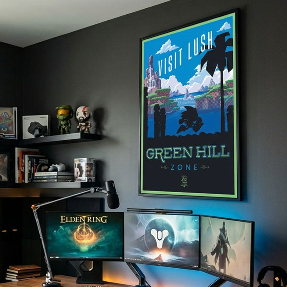 SONIC THE HEDGEHOG ソニックザヘッジホッグ (35周年 ) - Green Hill Zone / ポスター