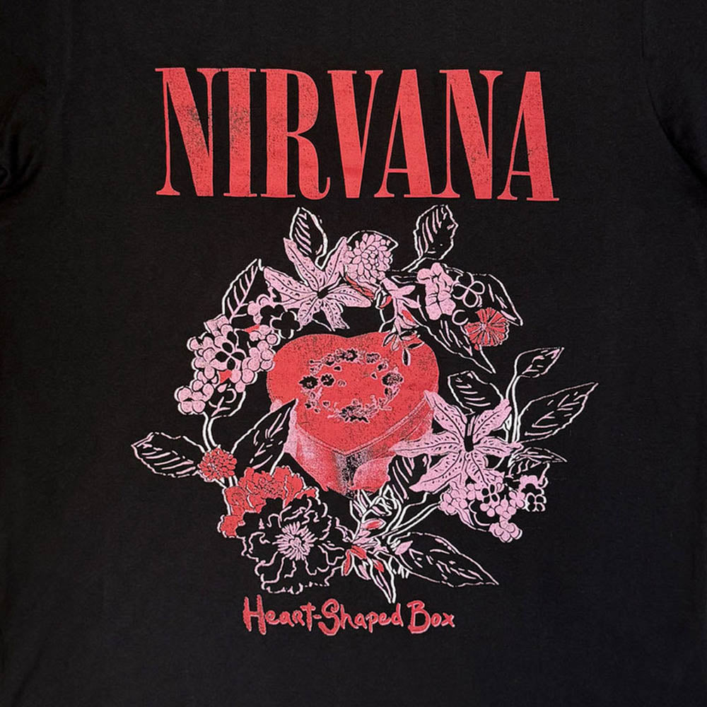 【予約商品】 NIRVANA ニルヴァーナ (Nevermind 35周年 ) - Heart Shaped Box / カーボンソフト加工 / Tシャツ / メンズ