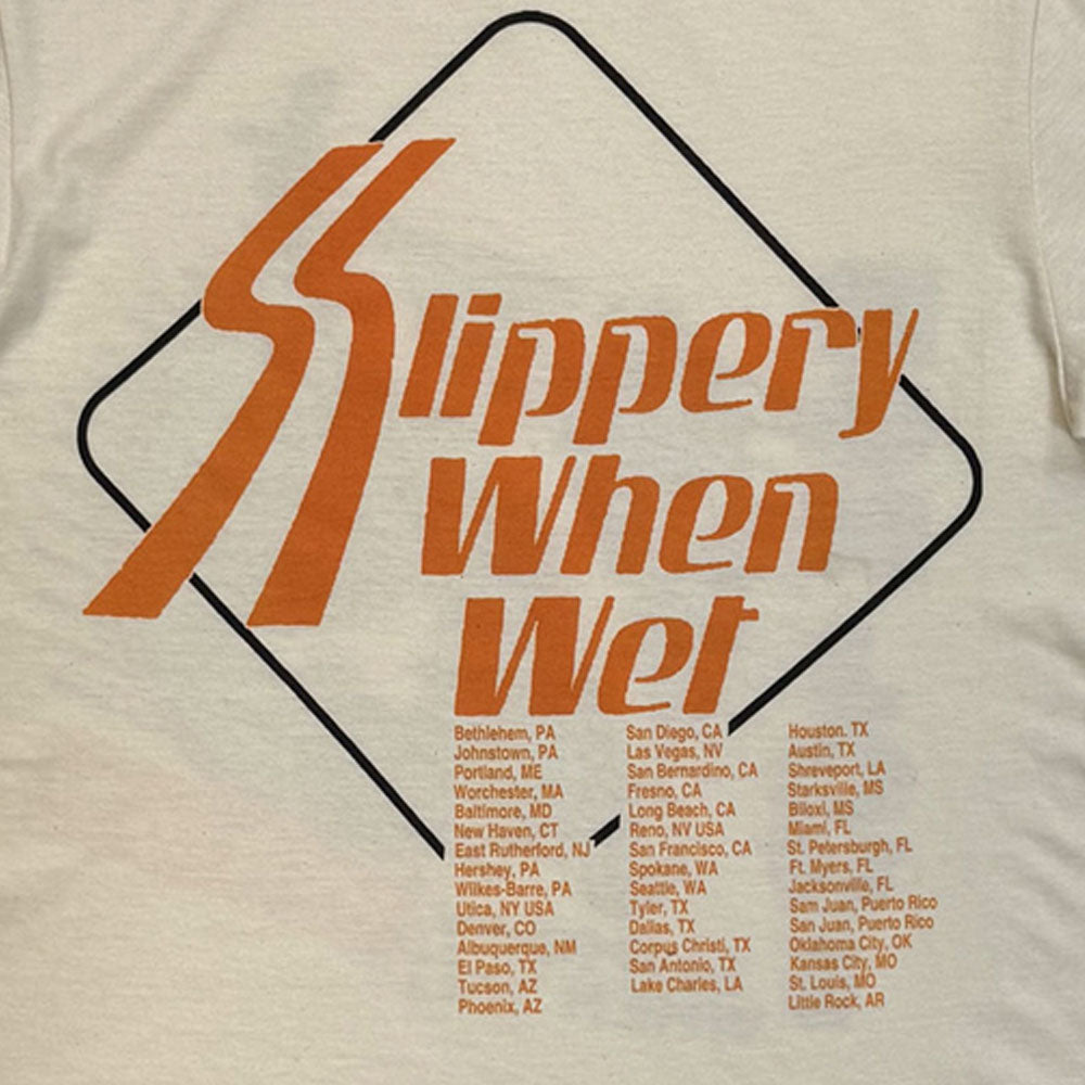 BON JOVI ボンジョヴィ - Slippery When Wet Tour '86-'87 / バックプリントあり / Tシャツ / メンズ