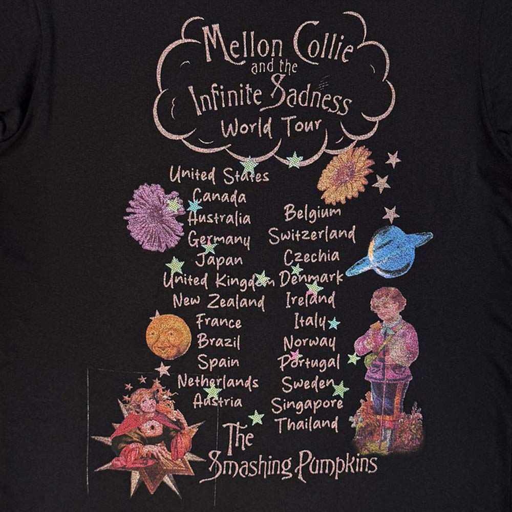【予約商品】 SMASHING PUMPKINS スマッシングパンプキンズ - Celestial Collage / バックプリントあり / カーボンソフト加工 / Tシャツ / メンズ