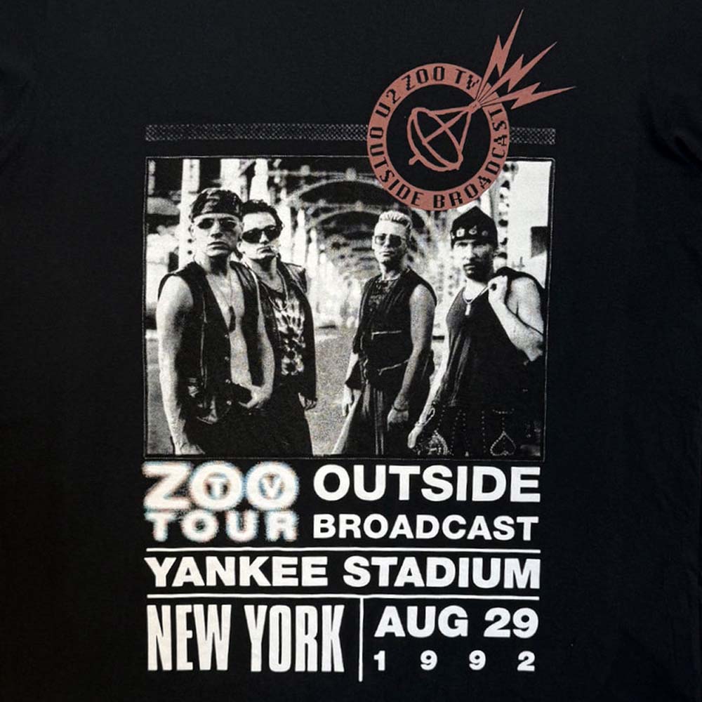 U2 ユーツー (結成 50周年 ) - Zoo TV Tour NY Poster 08.29.92 / カーボンソフト加工 / Tシャツ / メンズ