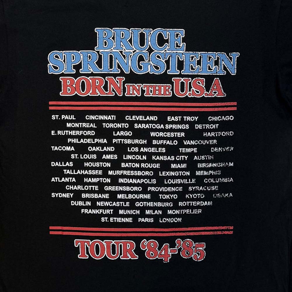 【予約商品】 BRUCE SPRINGSTEEN ブルーススプリングスティーン - E Street Tour '84-'85 / バックプリントあり / カーボンソフト加工 / Tシャツ / メンズ