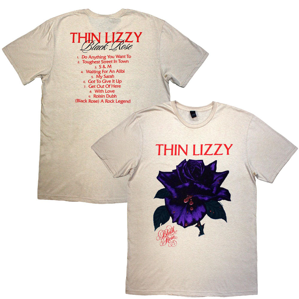 THIN LIZZY シンリジィ - Black Rose Tracklist / バックプリントあり