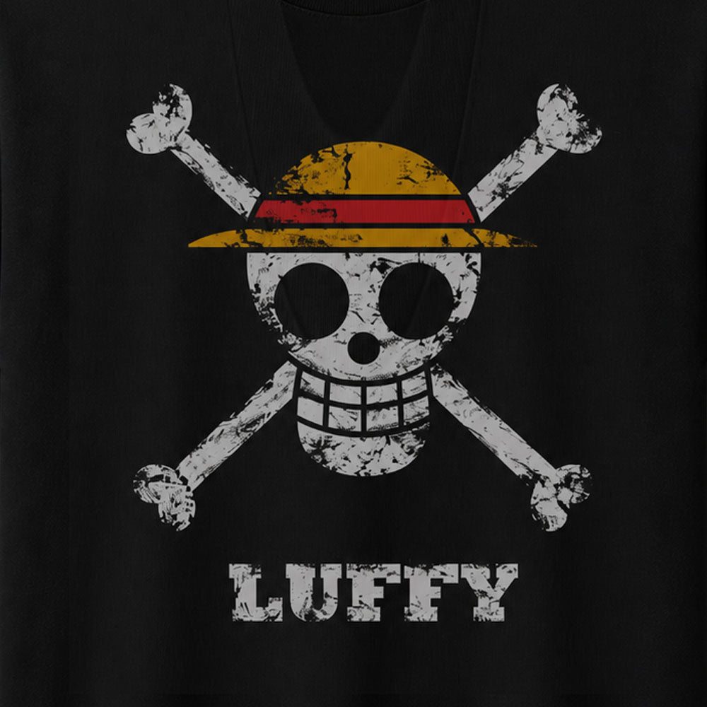 ONE PIECE ワンピース - LUFFY PIRATE FLAG / DISTRESSED / Tシャツ / メンズ