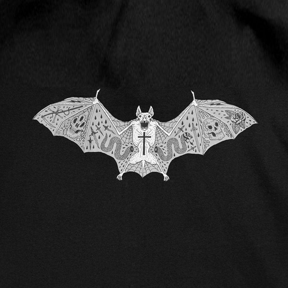 【予約商品】 OZZY OSBOURNE オジーオズボーン - Tattoo Bat / ジップ / スリーブ&バックプリントあり / パーカー・スウェット / メンズ