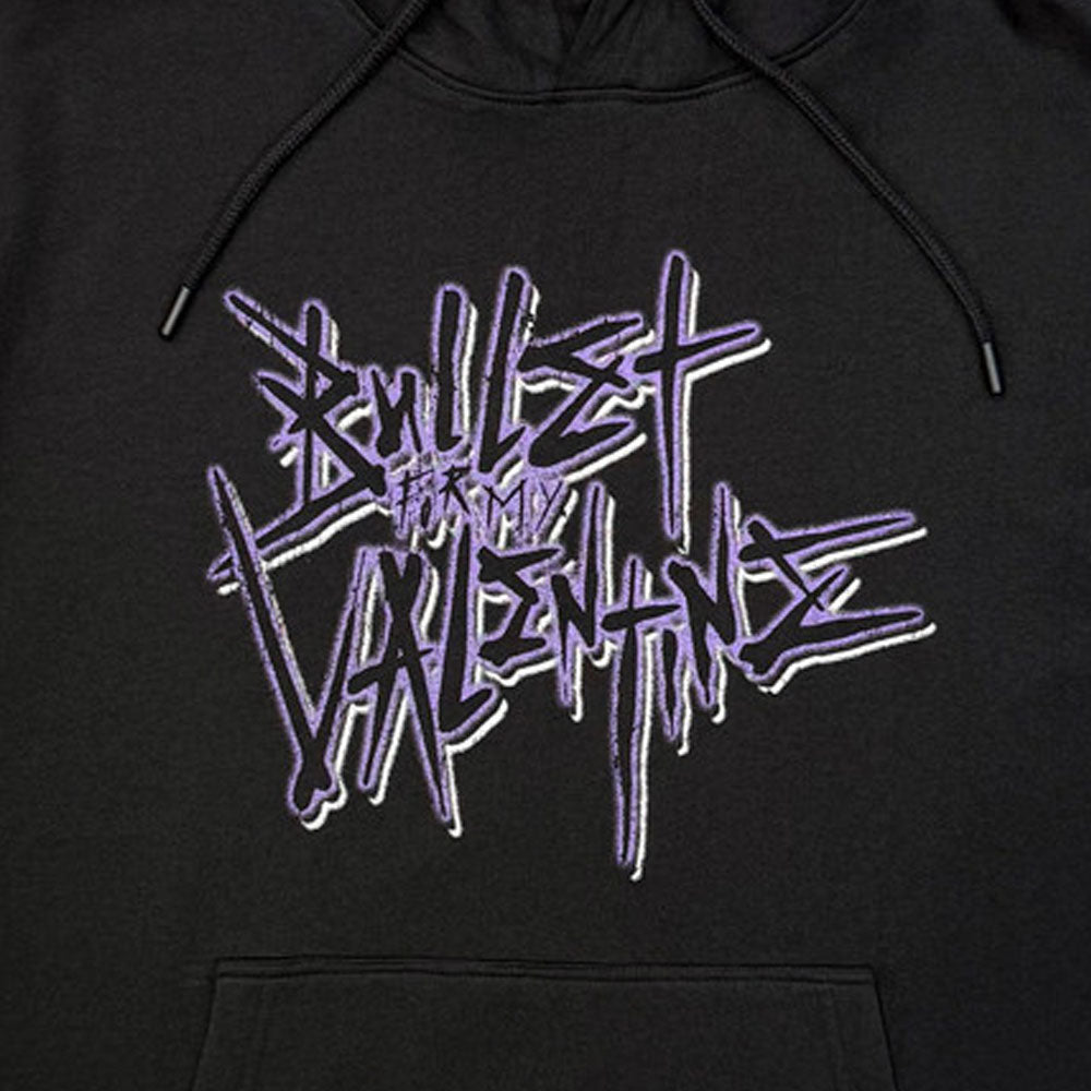 【予約商品】 BULLET FOR MY VALENTINE ブレットフォーマイヴァレンタイン - Purple Logo / スリーブプリントあり / パーカー・スウェット / メンズ