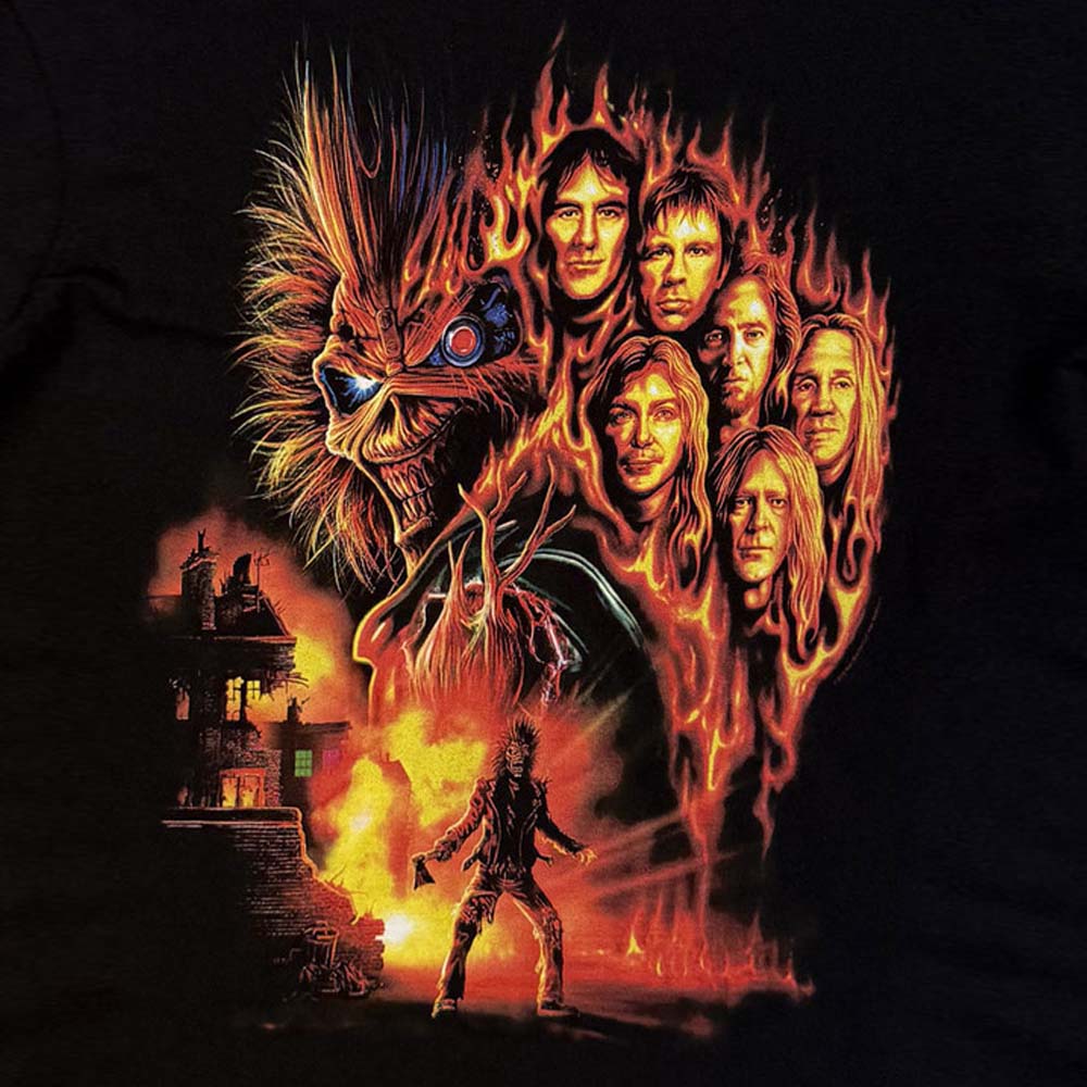 IRON MAIDEN アイアンメイデン (11月 来日 記念 ) - Burning Ambition Text Logo / バックプリントあり / Tシャツ / メンズ