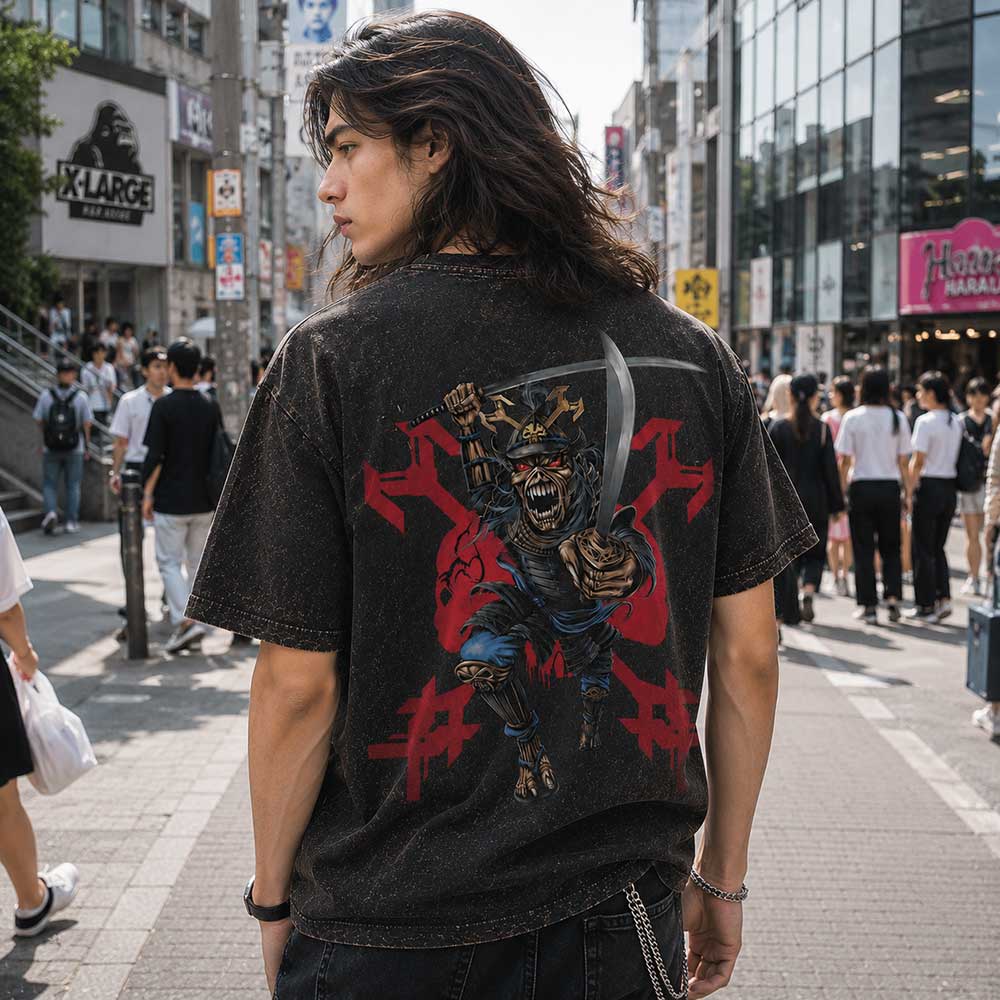 【予約商品】 IRON MAIDEN アイアンメイデン (11月 来日 記念 ) - The Shogun / ガーメントダイヴィンテージウォッシュ加工プレミアム / 限定生産 / Tシャツ / メンズ