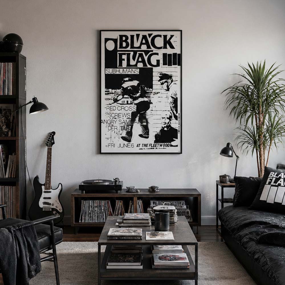 BLACK FLAG ブラックフラッグ - Subhumans Live At Fleetwood / ポスター