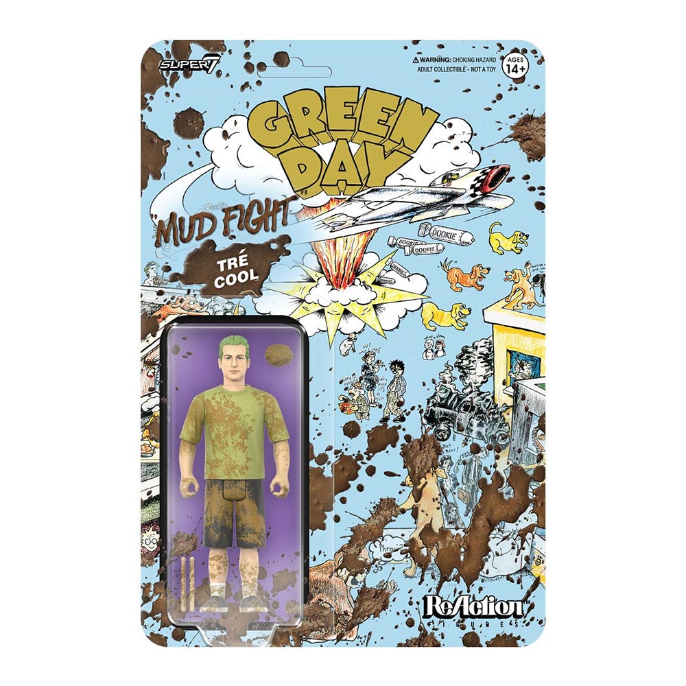 【予約商品】 GREEN DAY グリーンデイ (来日 30周年 ) - Mud Fight Tre Cool 3 3/4-Inch ReAction Figure / フィギュア・人形