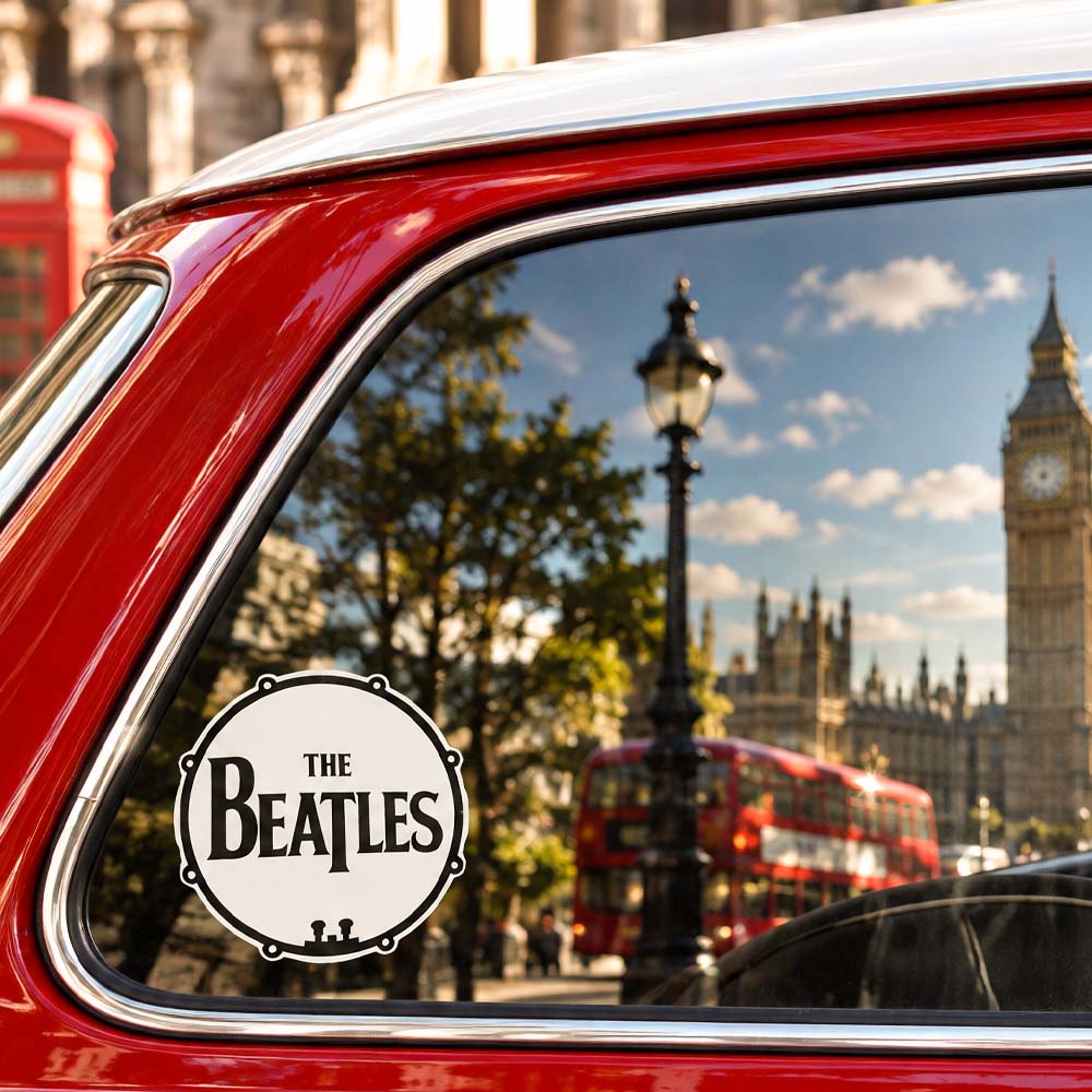 THE BEATLES ビートルズ (来日 60周年 ) - Drum Logo / ステッカー