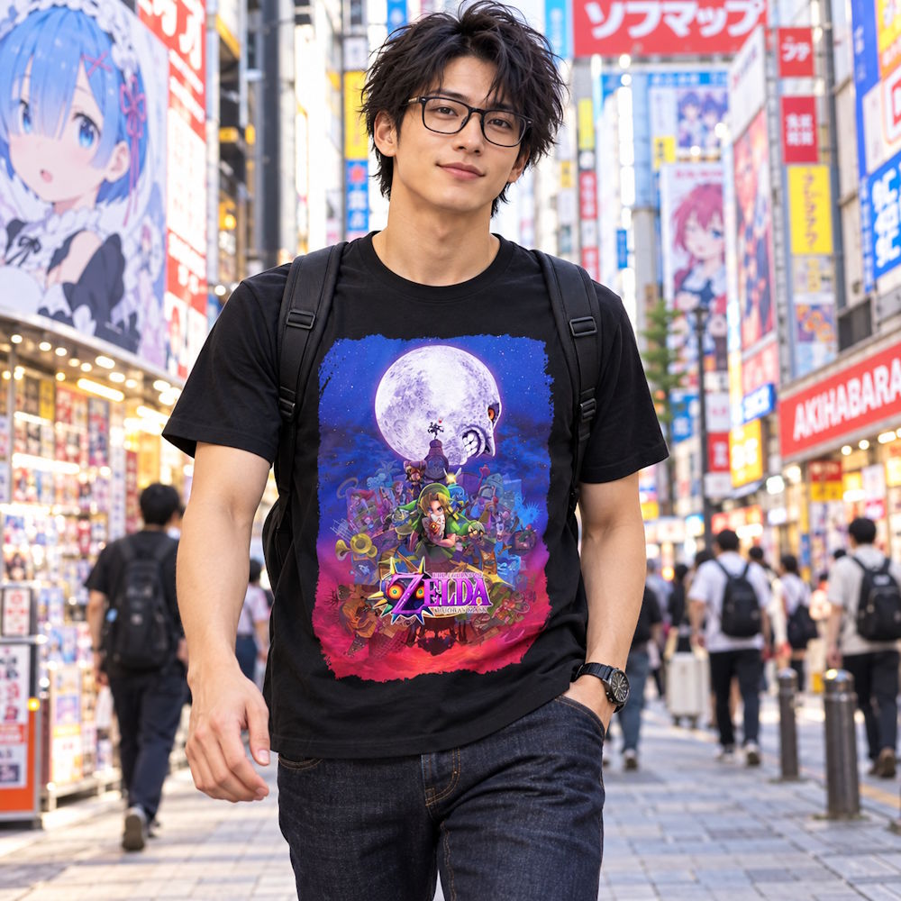 THE LEGEND OF ZELDA ゼルダの伝説 (40周年 ) - MAJORAS MASK POSTER / Tシャツ / メンズ
